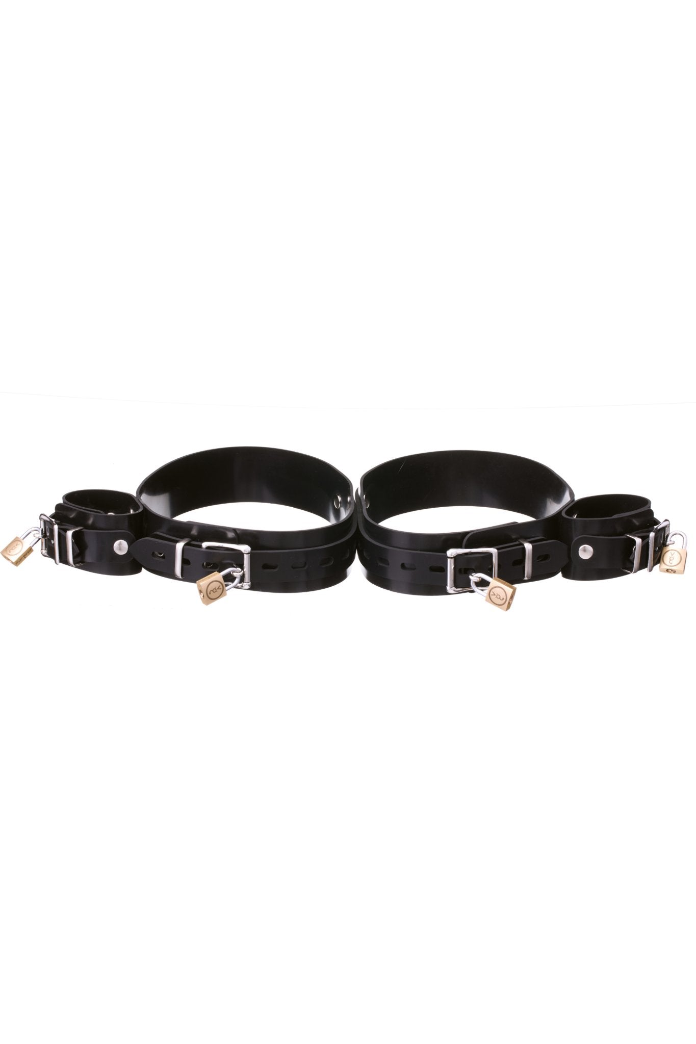 Heavy Rubber Thigh-to-Wrist Restraints (2pcs) - Vilain Garçon - Heavy Rubber Thigh-to-Wrist Restraints (2pcs)