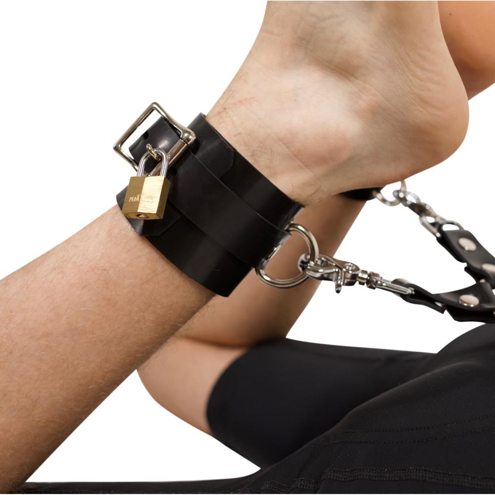 Heavy Rubber Ankle Cuffs (2pcs) - Vilain Garçon - Heavy Rubber ankle cuffs restrainte for BDSM bondage