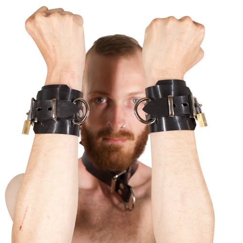 Heavy Rubber Wrist Cuffs (2pcs) - Vilain Garçon - Heavy Rubber Wrist Cuffs (2pcs)
